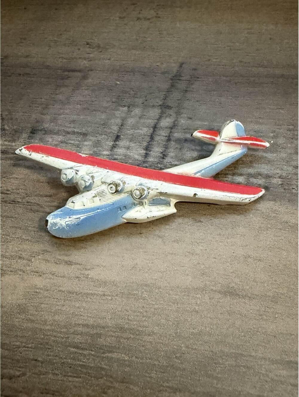 1930s Pan Am "Clipper" Pin with Red White Blue Enamel Paint Brooch Antique